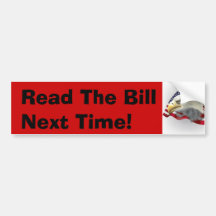Read the bill bumper stickers