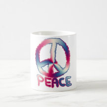 Read White and Blue Peace Mug