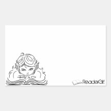 Reader Girl Sticker Bookplate