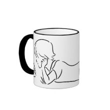 Reader in Grass Coffee Mug