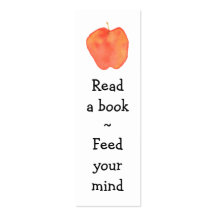 Reading Apple Mini Bookmark - Business Card