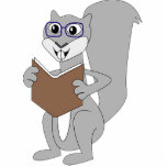 Reading Cartoon Squirrel Photo Cut Out