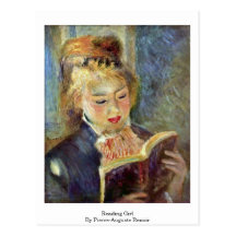 Reading Girl By Pierre-Auguste Renoir Post Card