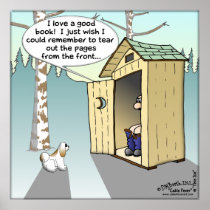 Reading in the OUthouse Print