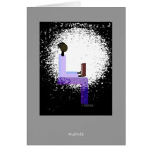 Reading in Window Light Greeting Card