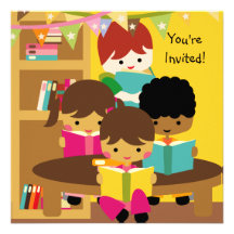 Reading is Fun Birthday Invitation