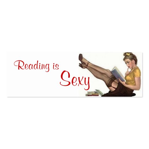 Reading is Sexy - Bookmark Business Card Template