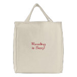 Reading is Sexy! Embroidered Tote Bags