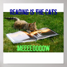 Reading is the Cats Meow Posters