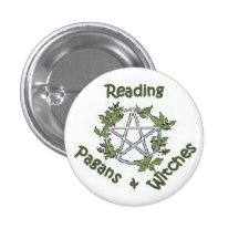 Reading Pagans & Witches Small Button Pin