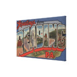 Reading, Pennsylvania - Large Letter Scenes 2 Gallery Wrapped Canvas