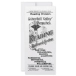 Reading Railroad System Timetable Cover 1894 rack cards