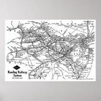 Reading Railway System Map Posters