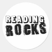 Reading Rocks Round Sticker