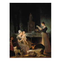 Reading the Letter Postcard