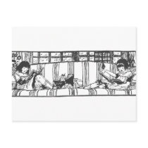 Reading with Dolly Post Cards