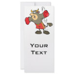 ready to punch bullfighter bull cartoon rack cards