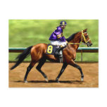 Ready to Run - Race Horse Painting Postcard