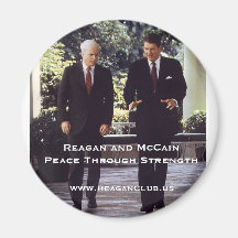 Reagan and McCain Fridge Magnet
