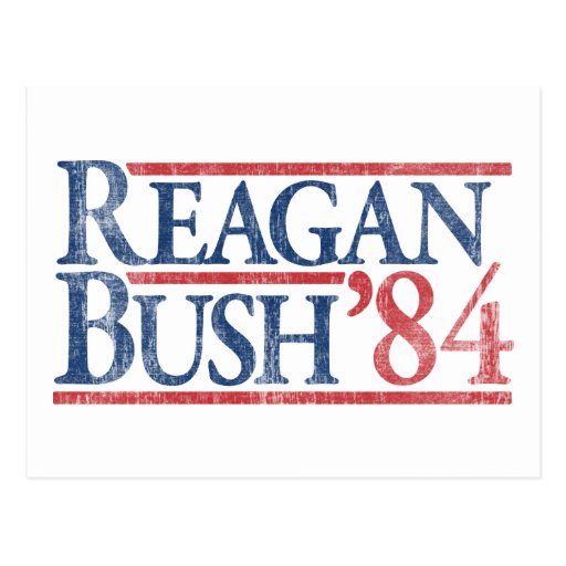 Reagan Bush 84 1984 vintage retro campaign Postcards