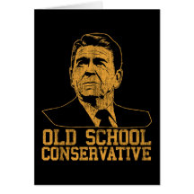 Reagan Bush Old School Conservative vintage tshirt Card