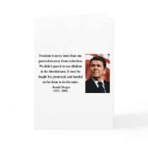 Reagan Quote 2b Greeting Card