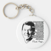Reagan Quote Democracy Key Chains