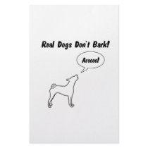 Real Dogs Don't Bark, They Arooo! Personalized Stationery