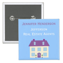 Real Estate Agents Staff Name Tag Pin