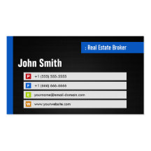 Real Estate Broker - Stylish Theme QR Code Business Cards