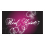 Real Estate Business Card Elegant Flourish Glow
