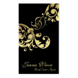 Real Estate Business Card Monogram Black & Gold