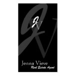 Real Estate Business Card Monogram Black & White