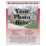 Real Estate Listing Flyer 2-Sided, Red Wave Design flyers