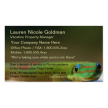Real Estate or Vacation Property Management Business Card Template