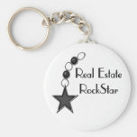 Real Estate Rock Star Key Chains