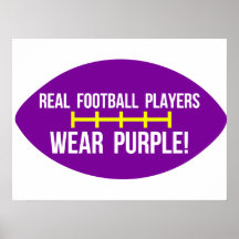 Real Football Players Wear Purple Posters