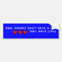 Real Gamers Bumper Stickers