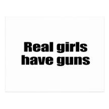 Real girls have guns postcards