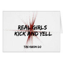 Real Girls Kick and Yell Note Card