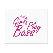 Real Girls Play Bass 2 purple Canvas Prints