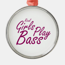 Real Girls Play Bass 2 purple Ornaments