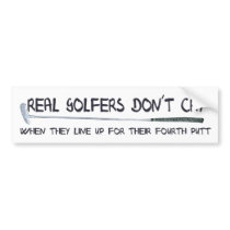 Real Golfers don´t cry Bumper Stickers