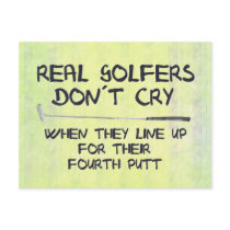 Real Golfers don´t cry Post Card