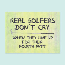 Real Golfers don´t cry postcards