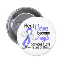 Real Heroes Become Angels Prostate Cancer Buttons