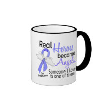 Real Heroes Become Angels Prostate Cancer Coffee Mugs