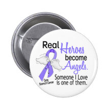Real Heroes Become Angels Stomach Cancer Buttons