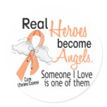 Real Heroes Become Angels Uterine Cancer stickers