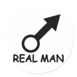 real man sign stickers